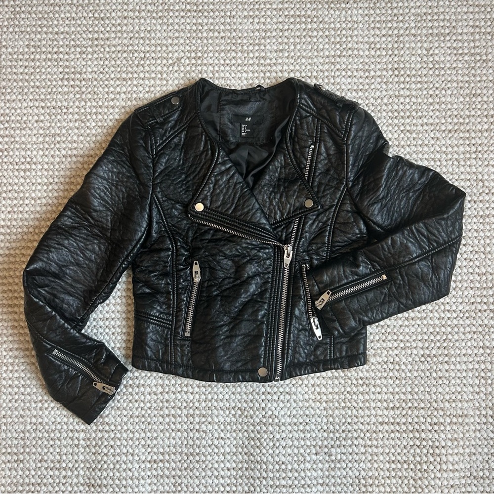 Faux Leather Moto Jacket